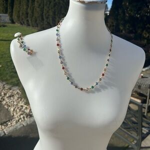 Australian crystal necklace and bracelet set